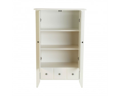 FaFurn - Wardrobe in Soft White, Wood