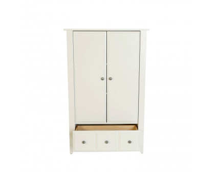 FaFurn - Wardrobe in Soft White, Wood