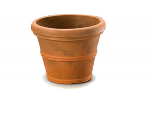 FaFurn 12-Inch Diameter Round Planter - Rust