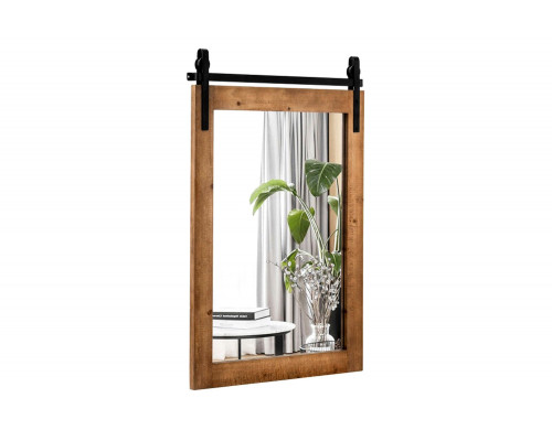 FaFurn - 30 X 22 Inch Rustic Farmhouse Wall Mounted Bathroom Mirror