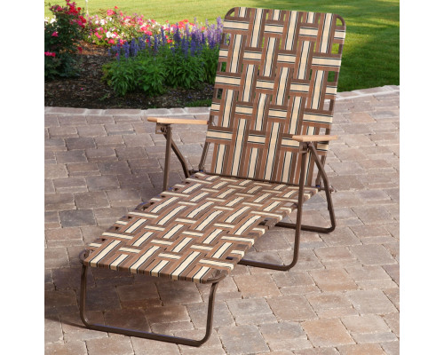 FaFurn - Retro Chaise Lounge in Brown/Cream