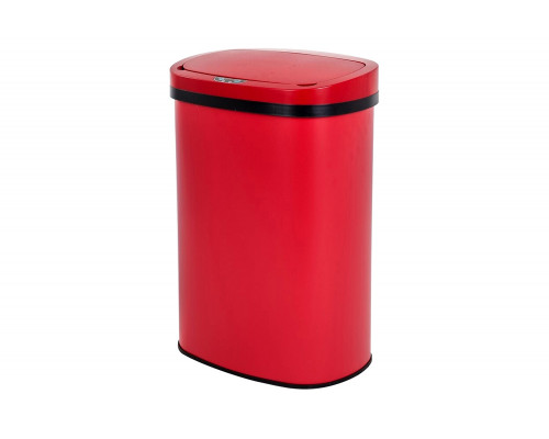 FaFurn - Red 13 Gallon Stainless Steel Motion Sensor Trash Can