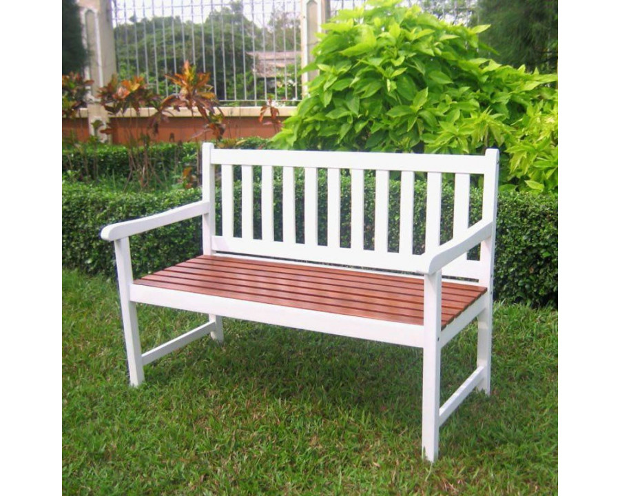 FaFurn - 48" Garden Bench in White Oak, Wood