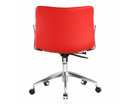 FaFurn Office Chair - Red, Faux Leather