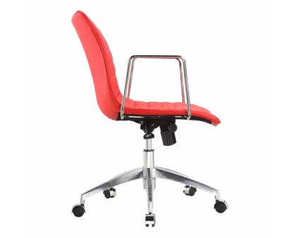 FaFurn Office Chair - Red, Faux Leather