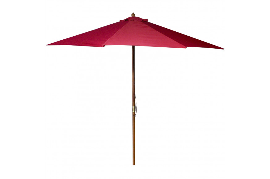 FaFurn™ Patio Umbrella with Pulley and Red Polyester Canopy