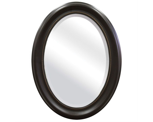 FaFurn - Round Mirror with Beveled Edge and Frame in Bronze