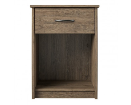 FaFurn 1-Drawer Nightstand - Light Oak, Wood