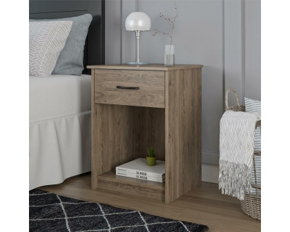 FaFurn 1-Drawer Nightstand - Light Oak, Wood