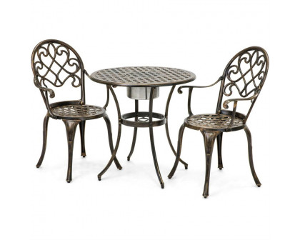 FaFurn - Bistro Set in Antique Copper