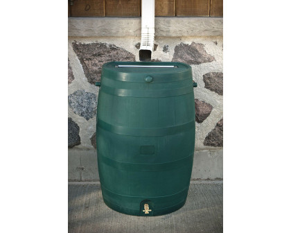 FaFurn - Green 50-Gallon Rain Barrel in Uv Resistant Plastic with Brass Spigot