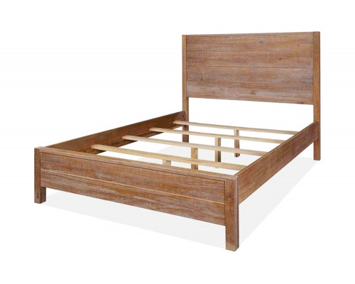 FaFurn Farmhome Solid Pine Platform Bed - Rustic, Queen Size