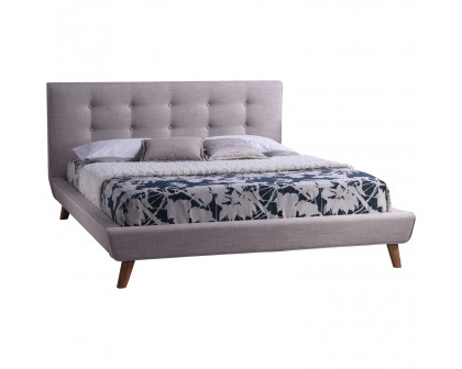 FaFurn - Queen Size Platform Bed Frame in Beige