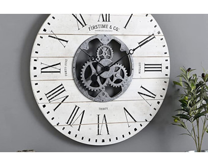 FaFurn - Industrial Farmhome Round Oversized Wall Clock