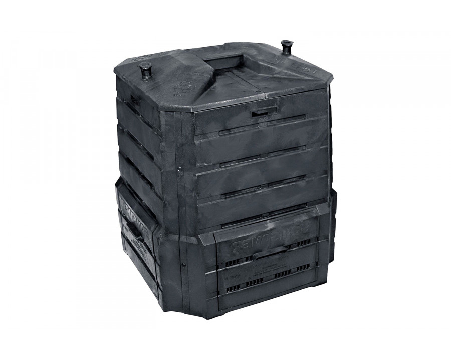 FaFurn Black Plastic Compost Bin Composter For Home Garden Composting 94 Gallon