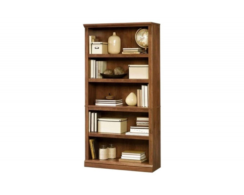 FaFurn - 5-Shelf Bookcase in Medium Brown Oak Finish