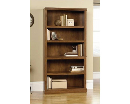 FaFurn - 5-Shelf Bookcase in Medium Brown Oak Finish