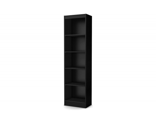 FaFurn 5-Shelf Narrow Bookcase - Black