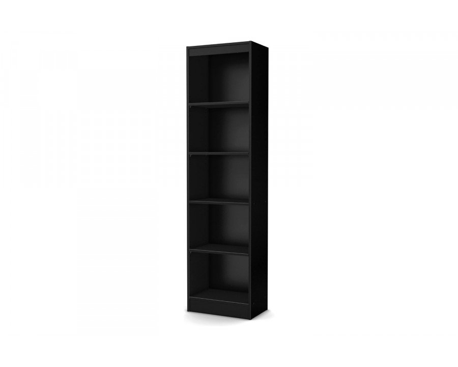 FaFurn 5-Shelf Narrow Bookcase - Black