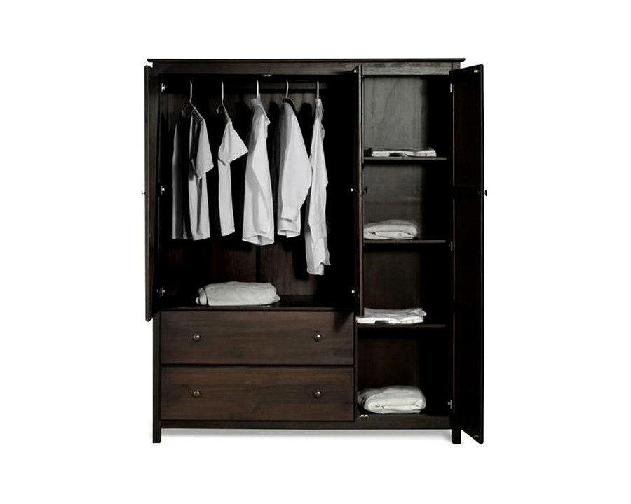 FaFurn Wood Finish Bedroom Wardrobe Armoire Cabinet Closet - Espresso