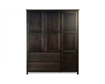 FaFurn Wood Finish Bedroom Wardrobe Armoire Cabinet Closet - Espresso