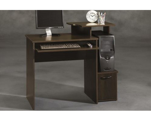 FaFurn - 40-Inch Wide Dark Wood Computer Desk