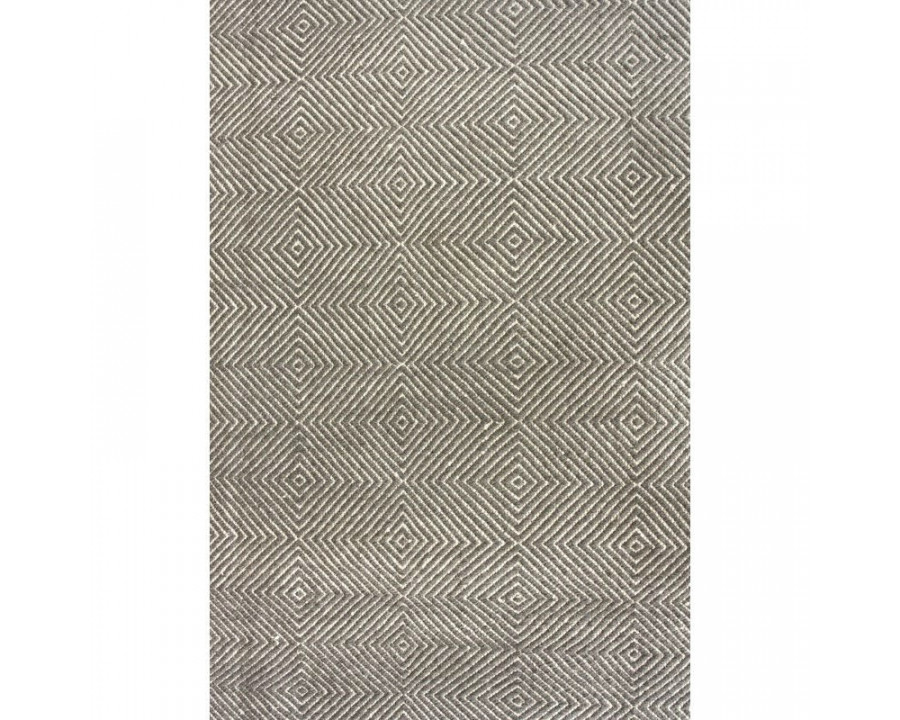 FaFurn 108x144" Rug - Gray, Wool/Cotton