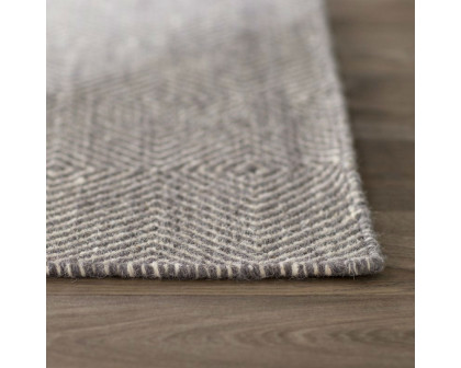 FaFurn 108x144" Rug - Gray, Wool/Cotton