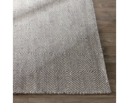 FaFurn 108x144" Rug - Gray, Wool/Cotton