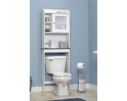 FaFurn - White Space Saving Over Toilet Bathroom Cabinet with 2 Adjustable Shelves