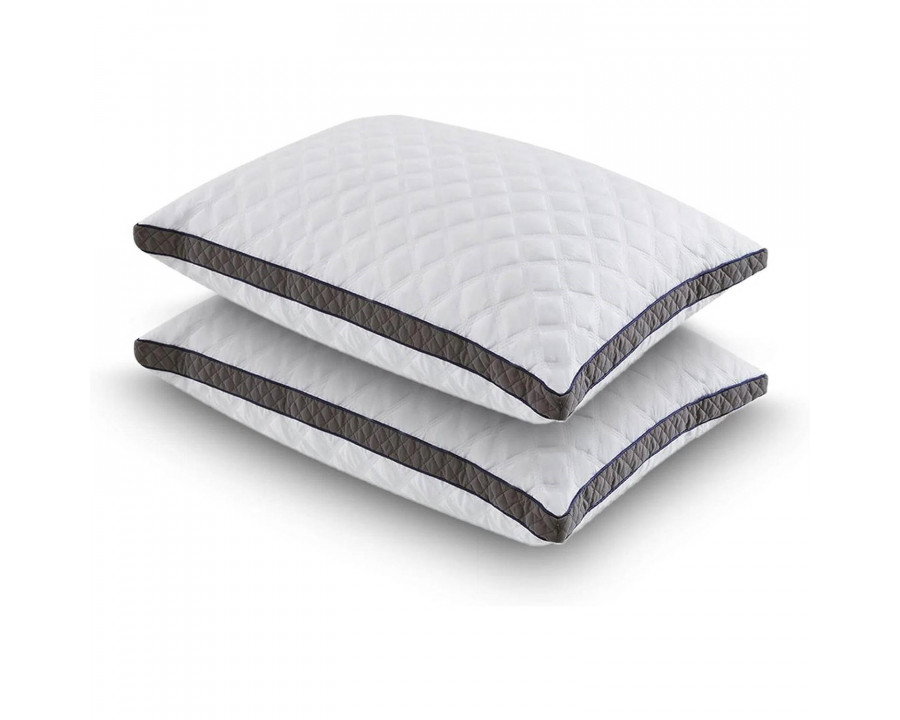 FaFurn - Set of 2 Memory Foam Bed Pillow with Removeable Cover in Standart Size