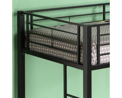 FaFurn - Twin Size Bunk Bed in Black, Metal