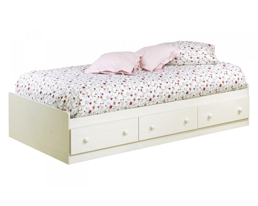 FaFurn - Twin Size Platform Bed with 3 Storage Drawers in White Finish