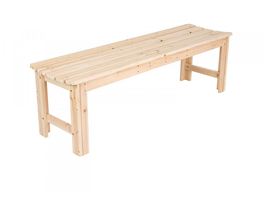 FaFurn - 5-Feet Backless Outdoor Garden Patio Cedar Wood Bench