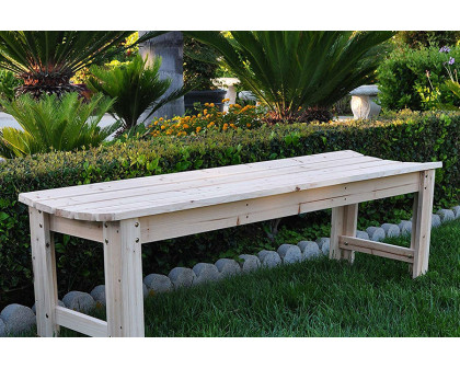 FaFurn 5-Feet Backless Outdoor Garden Patio Cedar Wood Bench - Yellow Cedar