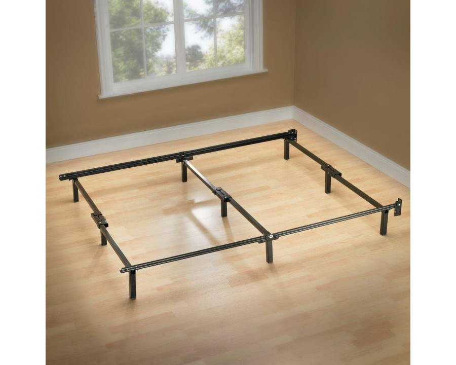 FaFurn - Twin Size Bed Frame with 6 Support Legs and Headboard Brackets in Metal