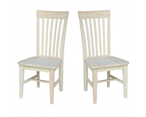 FaFurn - Set of 2 Dining Chairs with High Back in Beige