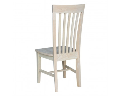 FaFurn - Set of 2 Dining Chairs with High Back in Beige