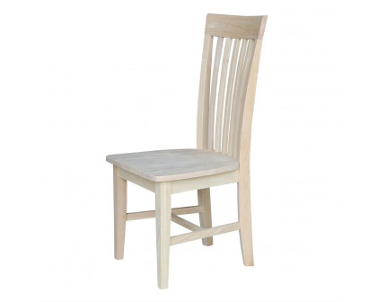 FaFurn - Set of 2 Dining Chairs with High Back in Beige