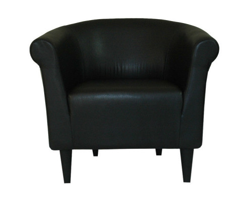 FaFurn Club Chair - Black, Leather