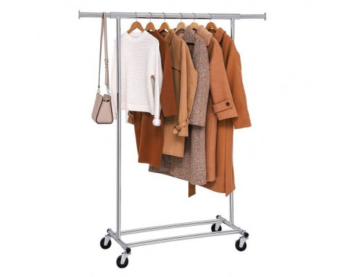 FaFurn Garment Rack Clothes on Wheels - Chrome, Iron