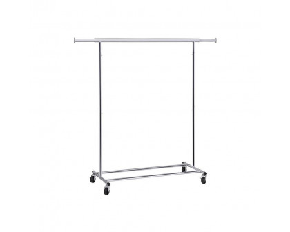 FaFurn Garment Rack Clothes on Wheels - Chrome, Iron