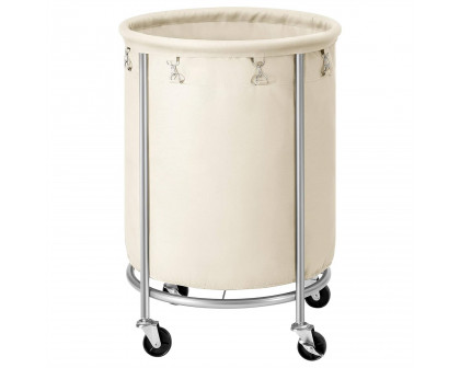 FaFurn - Laundry Hamper Basket with Bag Steel Frame on Wheels