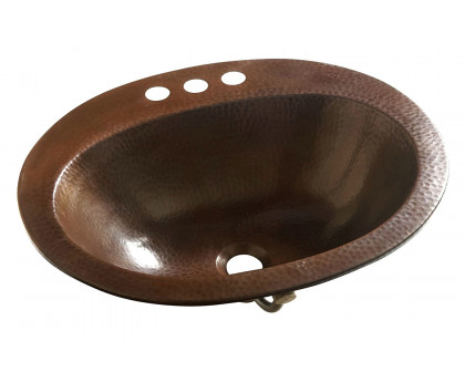 FaFurn - Copper Oval Bathroom Sink 20 X 16 Inch