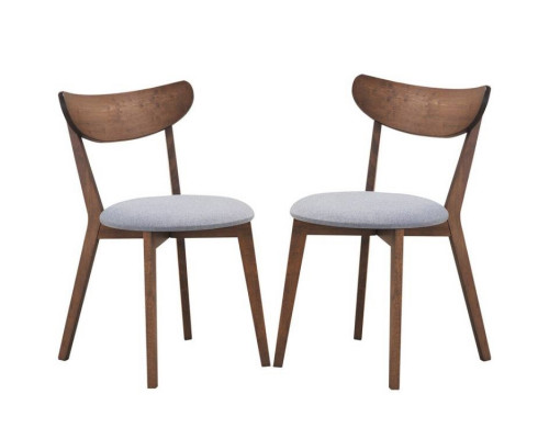 FaFurn - Set of 2 Modern Dining Chairs in Gray