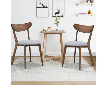 FaFurn - Set of 2 Modern Dining Chairs in Gray