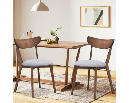 FaFurn - Set of 2 Modern Dining Chairs in Gray