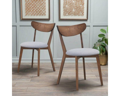 FaFurn - Set of 2 Modern Dining Chairs in Gray