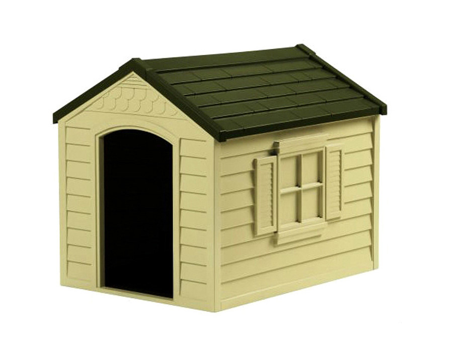 FaFurn - Medium Size Outdoor Resin Construction Snap Together Dog House