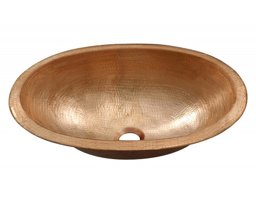 FaFurn - Pure Copper 19-Inch Oval Bathroom Sink Unfinished